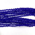 Deep royal blue faceted 2-3mm cat eye stone beads for DIY jewelry making and crafts - 2mm / Deep Blue