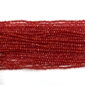 Facettierte natürliche rote Karneol-Achatperlen für DIY-Schmuck in leuchtendem Orange - 2mm / Rot