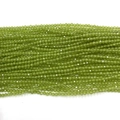 Strang aus 2-3mm facettierten grasgrünen Katzenaugensteinen für DIY-Schmuck - 2mm / Olivgrün (Nr.20)
