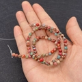 Strand of multi-colored imperial jasper round beads 4-6mm for DIY jewelry making - No.5 (Multi-color Texture)