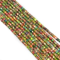 Polished colorful cylindrical sea sediment jasper beads for DIY jewelry making - Multicolor Marble Pattern (No.4)