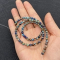 Blue and brown emperor stone beads 4-6mm round natural loose stones for DIY jewelry - No.6 (Blue-Brown Texture)
