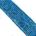 Blue Imperial Jasper cylindrical beads with natural brown texture for DIY jewelry - Peacock Blue Texture (No.9)