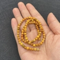 Polished yellow and orange natural imperial stone beads for DIY jewelry making - No.13 (Yellow Orange Texture)