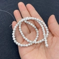 White imperial stone beads with grey marble texture for DIY jewelry making - No.24 (White Marble Texture)