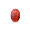 Pierre d'agate rouge ovale polie avec des motifs de rayures blanches naturelles - 20x30mm (50 Pièces/Paquet) / Rouge