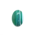 Cabochon en agate verte ovale avec texture à bandes naturelles et polies - 20x30mm (50 Pièces/Paquet) / Vert