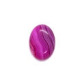 Οβάλ ριγέ αχάτης cabochon σε έντονο ροζ χρώμα για DIY κατασκευή κοσμημάτων - 20x30mm (50 Τεμάχια/Συσκευασία) / Φούξια