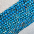 Sky blue imperial stone round beads in multiple sizes for DIY jewelry necklace making - 4mm / Blue Imperial Jasper