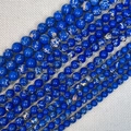 Royal blue natural imperial stone round beads for DIY necklace jewelry making - 4mm / Sea Blue Imperial Jasper