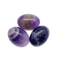 Drie gepolijste ovale natuurlijke amethist edelstenen voor DIY ringen en sieraden - 6X8mm / Amethist