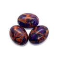 Paarse Mohave-turkoois ovale cabochons met kopermatrijs voor DIY sieraden maken - 6X8mm / Paarse Turkoois