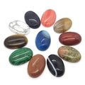 Σετ 11 οβάλ ημιπολύτιμοι λίθοι cabochons όπως μάτι τίγρης για χειροποίητα κοσμήματα DIY - Οβάλ / Μικτό Στυλ