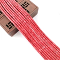Strands of 2x4mm cylindrical red synthetic coral stone beads for DIY jewelry making - 2x4mm / Red Cylinder (No.14)
