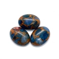 Ovale 6x8mm blauwe turquoise stenen met kopermatrix voor DIY sieraden maken - 6X8mm / Nr. 12 - Blauw Koper Composietsteen