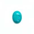 Cabochon en turquoise ovale avec matrice naturelle de toile d'araignée noire sur blanc - 18x25mm / Turquoise Bleue