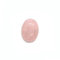 Oval pink quartz gemstone cabochon with smooth polished finish for DIY jewelry making - 18x25mm / Rose Quartz