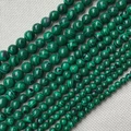 Perles rondes en malachite naturelle verte pour création de bijoux de 4mm à 12mm de taille - 6mm / Vert