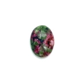 Oval 18x25mm ruby in zoisite flatback cabochon stone with green and red mineral patterns - 18x25mm / Ruby Zoisite