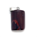 Zylindrischer Anhänger aus Naturstein mit silberner Metallöse für DIY Schmuck - 15x25mm / Regenbogenstein