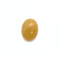 Polished oval yellow gemstone cabochon for DIY jewelry making and ring setting - 18x25mm / Topaz