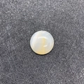 Polished 20mm round striped agate cabochon in translucent white and yellow stone - 50 Pieces / No.9 (Milky White Striped) / 20mm