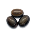 Gepolijste ovale zwarte obsidiaan natuursteen kralen voor DIY sieraden maken - 6X8mm / Koffie (Nr.12)