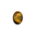 Polished oval Tiger's Eye gemstone with characteristic brown silk luster for jewelry making - 18x25mm / Tiger's Eye