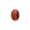 Oval red agate gemstone cabochon with natural banded texture for jewelry making - 18x25mm / US 13