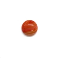 Polished round orange striped agate cabochon natural stone for jewelry making - 50 Pieces / No.3 (Orange Red Striped) / 20mm