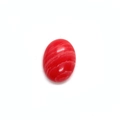 Oval cabochon rhodochrosite gemstone with pink and white wave pattern for DIY jewelry - 18x25mm / US 14