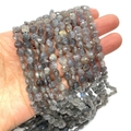 Gefacetteerde grijze labradoriet schijf kralen streng voor DIY sieraden maken en hobby - 6mm / Flitssteen (Labradoriet)