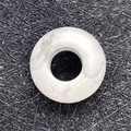 Polierte weiße Marmorsteinperle mit grauer Maserung für DIY-Schmuckherstellung - Howlith / 8x14mm