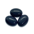 Drie ovale blauwe zandsteen cabochons met sprankelend sterreneffect voor DIY-sieraden - 6X8mm / Blauwe zandsteen
