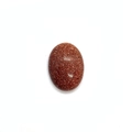 Oval red goldstone cabochon with shimmering metallic sparkles for DIY jewelry making - 18x25mm / Gold Sandstone