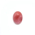 Polished oval pink quartz stone bead with natural texture for DIY jewelry making - 18x25mm / Watermelon Quartz