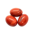 Set van drie ovale rode jaspis cabochons met gepolijste afwerking voor DIY sieraden - 6X8mm / Steenrood (Nr. 21)