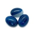 Ovale diepblauwe agaat cabochons met natuurlijke witte banden voor DIY sieraden maken - 6X8mm / Blauwe agaat