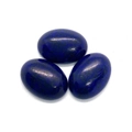 Drie ovale lapis lazuli cabochons met diepblauwe kleur en gouden pyriet vlekken - 6X8mm / Lapis lazuli