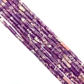 Purple marbled imperial stone tube beads 4x13mm cylindrical loose beads for DIY jewelry - 4x13mm / No.18 Purple Marbled