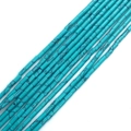 Himmelblaue zylindrische Türkis-Röhrenperlen mit schwarzer Matrix für DIY-Schmuck - 2x4mm / Himmelblau Mit Schwarzen Adern (Nr.11)