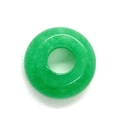 Green stone abacus bead 4x10mm donut charm for DIY jewelry necklace making - 4x10mm / Green Jade