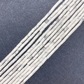 Zylindrische weiße Türkisperlen mit grauer Marmortextur für die DIY-Schmuckherstellung - 2x4mm / Weiß Mit Grauen Adern (Nr.12)