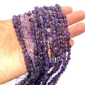 Gefacetteerde paarse amethist natuursteen kralen voor DIY sieraden maken en hobby's - 6mm / Amethist