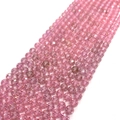 Gefacetteerde 6mm lichtroze edelsteen kralen rond voor DIY sieraden maken en kettingen - 6mm / Lichtroze