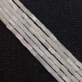 Polished white cylindrical mother of pearl shell spacer beads for DIY jewelry making - 3x5mm / White