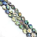 Perles en nacre d'abalone naturelle en forme de goutte pour la création de bijoux DIY - Trou Droit / Style Goutte d'eau (8x12mm)
