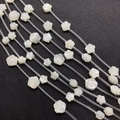 Natural freshwater white shell beads carved in rose flower shape for DIY jewelry making - 8mm