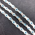 Perle in conchiglia a forma di pesce con malocchio per accessori per gioielli fai da te - A forma di pesce / 8x15mm / Bianco perla