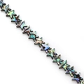 Stervormige kralen van natuurlijke abalone schelp met levendige iriserende glans - 10mm / Pentagram